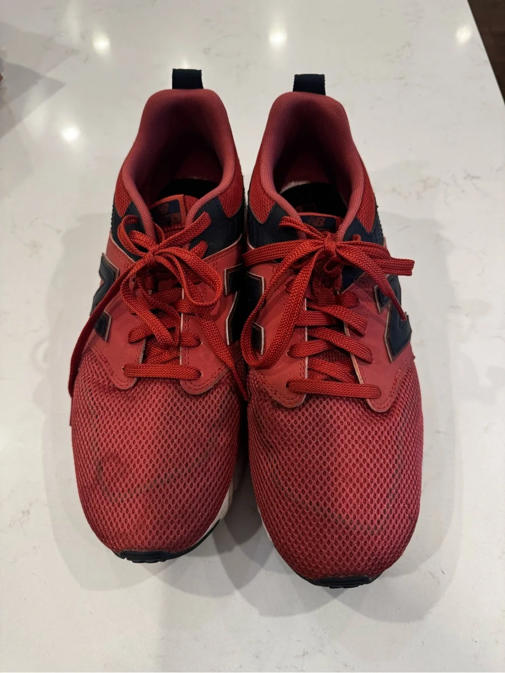 New Balance Kids Coral and Navy Athletic Sneakers